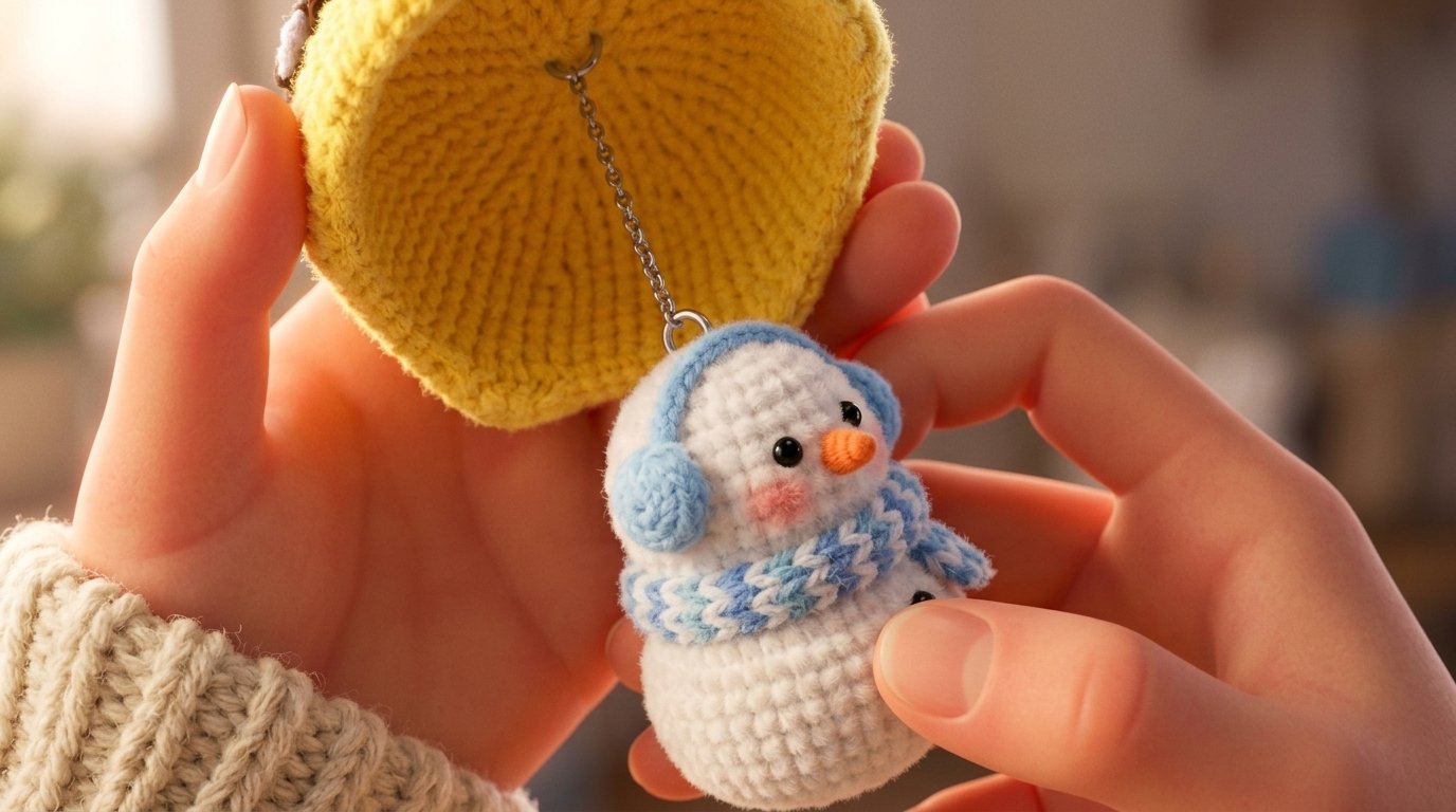Schneemann unter dem Apfel einsetzen
